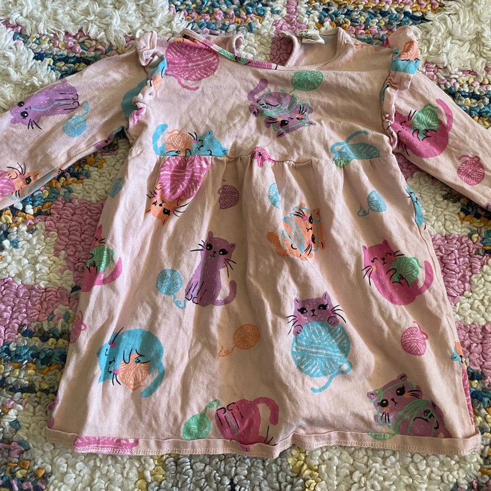 H&M cat dress and cardigan